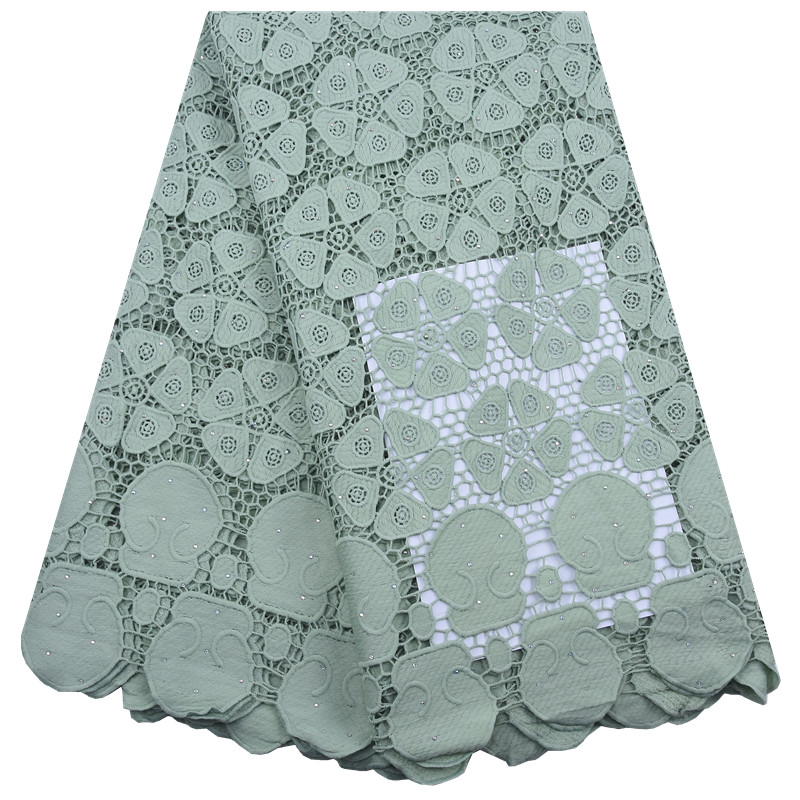 Crystal Mesh Fabric - Afrikanischer guipure spitzens toff mit steinen