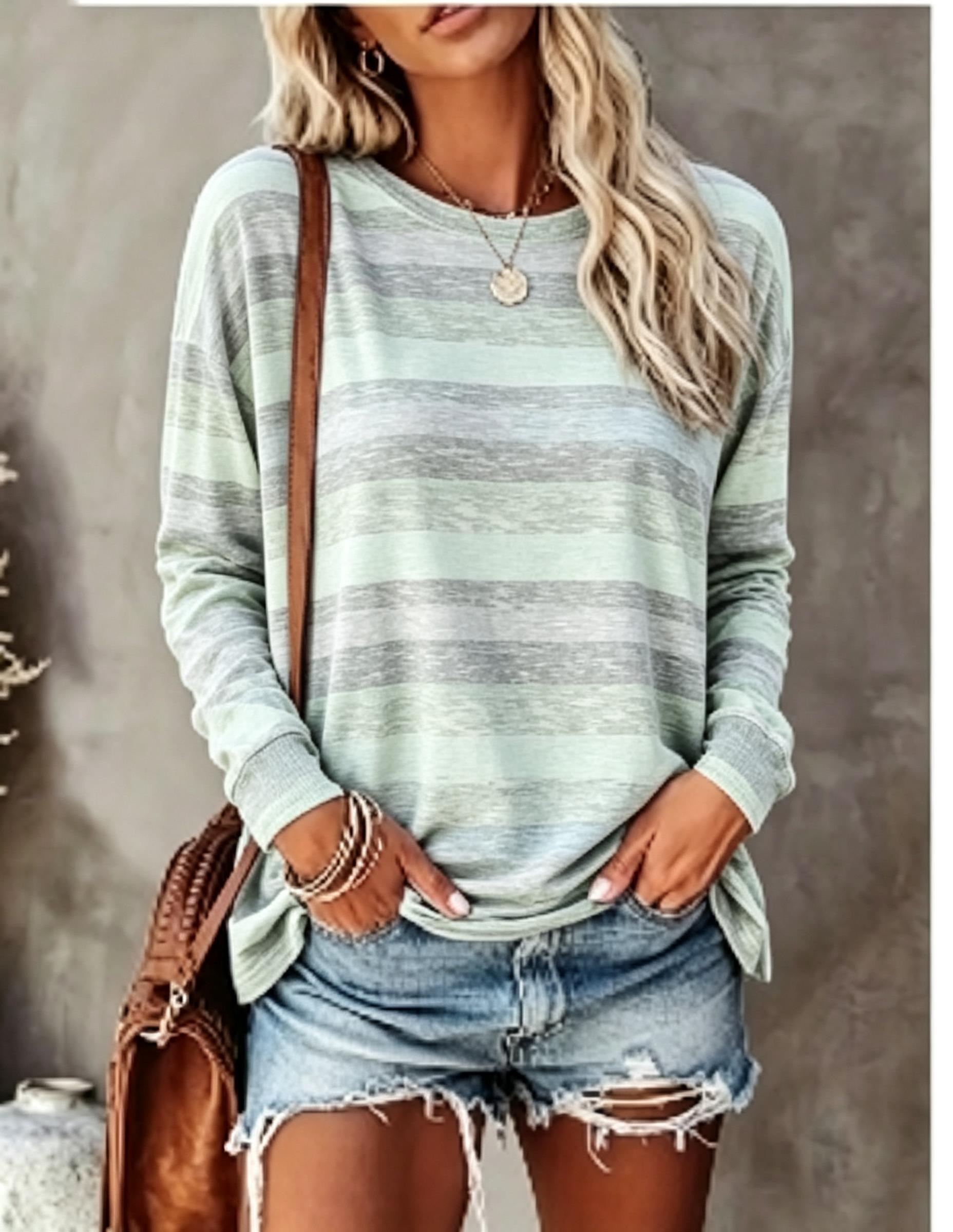 Damen-Langarm-T-Shirt, Vintage – Embellish Knit Bewertung und Preis